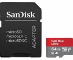 SanDisk Ultra microSDXC 64GB + adaptér / Class 10 / UHS-I / čítanie: až 140MBs (SDSQUAB-064G-GN6MA)