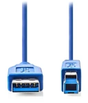 Nedis kábel USB 3.2 AB modrý / Kábel USB / k tlačiarni / 3 m (CCGP61100BU30)
