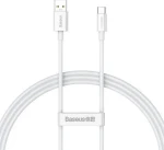 Baseus CAYS000902 Kábel USB-A (M) - USB-C (M) 1 m biela / 65W (CAYS000902)