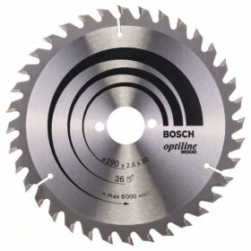 Bosch Accessories Optiline 2608640616 tvrdokovový pílový kotúč 190 x 30 x 2.6 mm Počet zubov (na palec): 36 1 ks