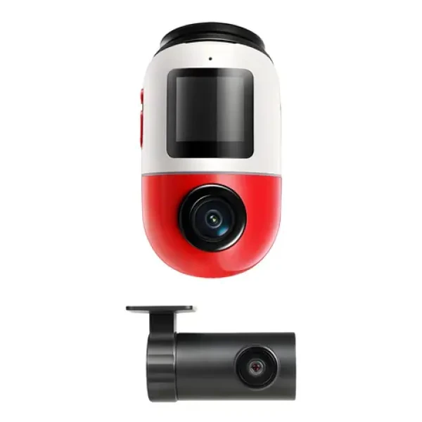 70mai Cam X800 4K červená SET + zadná kamera + SD karta / Kamera do auta / 4K (X800128GB_R+RC)