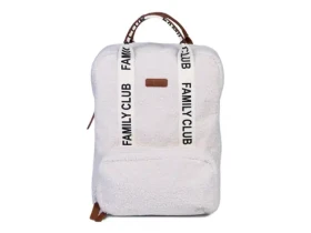 Childhome Prebaľovací batoh Family Club Signature Teddy Off White / 40 x 30 x 16 cm (CWBPSTW)
