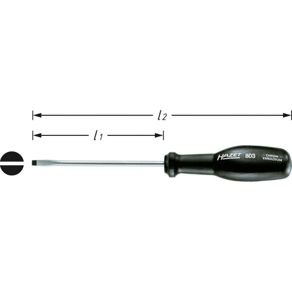 Hazet TRInamic dielňa skrutkovač pre skrutky Microstix Šírka čepele: 12 mm Dĺžka drieku: 200 mm DIN ISO 2380-2; 803-120