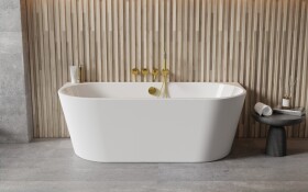 BESCO - Voľne stojaca vaňa VICA NEW biela, sifón s napúšťaním prepadom - Farba - Biela, Farba sifónu - Biela, Rozmer vane - 170 × 80 cm VANVIC170NWN