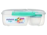 Sistema To Go Triple Split Delený desiatový box s nádobou na jogurt 2 l modrá (8592001430785)