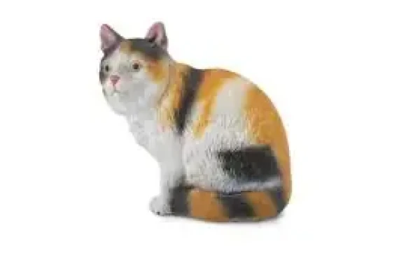 Collecta 3-farebná sediaca domáca mačka