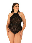 Body teddy 2XL/3XL Obsessive 2XL/3XL černá