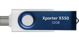 Patriot Xporter X550 32GB modrá-biela / Flash disk / USB-A + USB-C 3.2 Gen 1 (PS32GX550AAD)