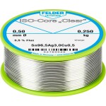 Felder ISO-Core Clear SAC305 spájkovací cín cievka Sn96,5Ag3Cu0,5 0.250 kg 0.5 mm; 52760520