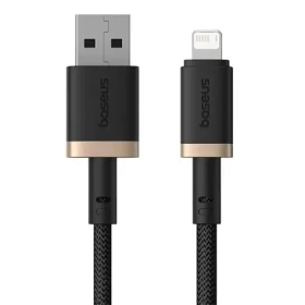 Baseus Dura (P10377801U01-02) Rýchlonabíjací kábel USB-A/Lightning 2.4A 2m čierno-zlatá (P10377801U01-02)