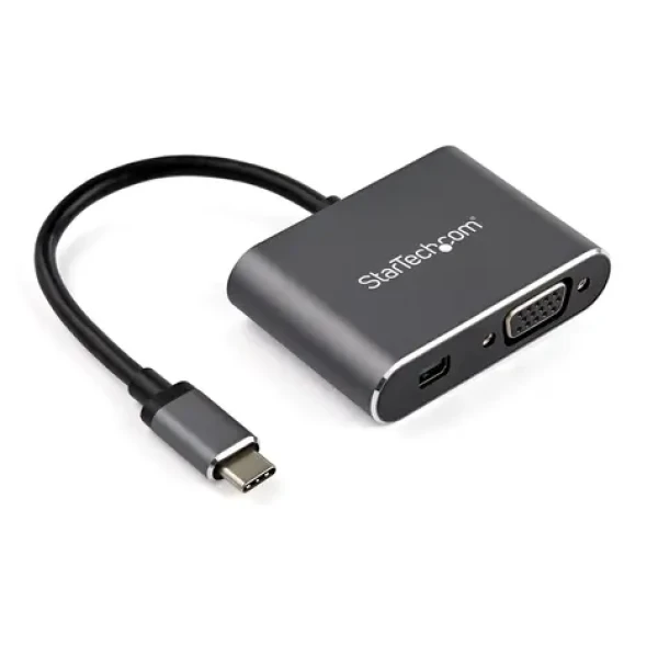 StarTech Multiport video adaptér USB-C na Mini DisplayPort VGA šedá / 4K 60Hz / Thunderbolt 3 (CDP2MDPVGA)