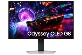27" Samsung Odyssey S27FG814SU strieborná / Monitor / QD-OLED / 3840x2160 / 240Hz / 0,03ms / HDMI + DP / VESA (LS27FG814SUXEN)