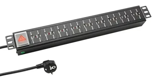 Efb 19" / Napájací panel / 1,5 U / 9x USB-A / 9x USB-C / vypínač / 3M kábel (EK631USB.1,5)