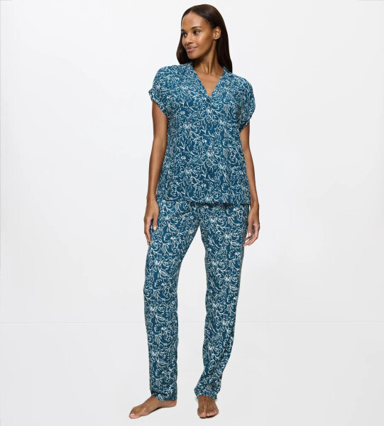 BOYFRIEND FIT - ľahký pyžamový set zo 100 % viskózy Triumph BLUE 40