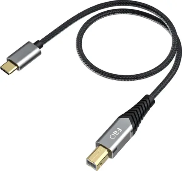 FiiO Kábel USB-C - USB-B 0,5 m čierna / Kábel / USB-C (M) - USB-B (M)