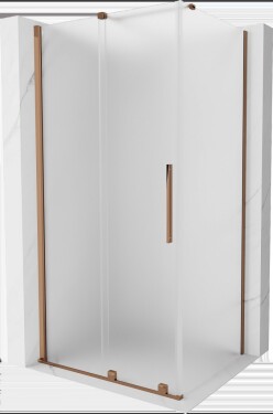 MEXEN/S - Velár sprchovací kút, posuvné dvere 120 x 70, dekor, ružové zlato 871-120-070-31-60