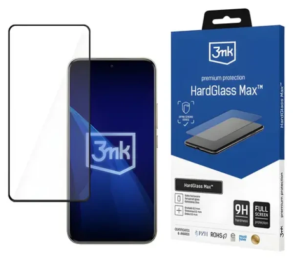 3mk HardGlass Max čierna / Tvrdené sklo / XIAOMI Redmi Note 15 Pro + 5G / celoplošné / zosilnené