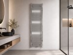 CERANO - Kúpeľňový radiátor Benito - stredové pripojenie 50mm/bočné - 555 W - chróm - 1700x450 mm CER-714676