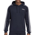 Adidas Essentials Stripes Pullover French Terry Sweatshirt Black DU0499