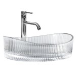 REA - Umývadlo na dosku Harper Transparent 50x37 REA-U8525