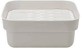 Brabantia Misa na riad s odkvapkávačom svetlo šedá / 16.1 x 34.4 x 37.4 cm (302688)