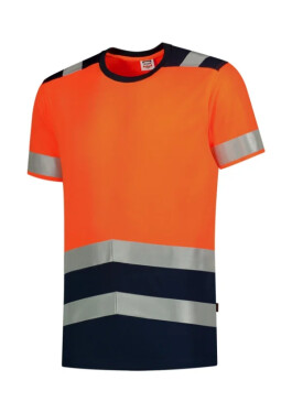 Tričko High Vis Bicolor Tričko unisex fluorescenčná oranžová L