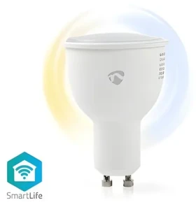 Nedis Žiarovka LED SmartLife / Wi-Fi / GU10 / 380 lm / 4,5 W / 2700-6500 K / Android iOS (WIFILW10WTGU10)