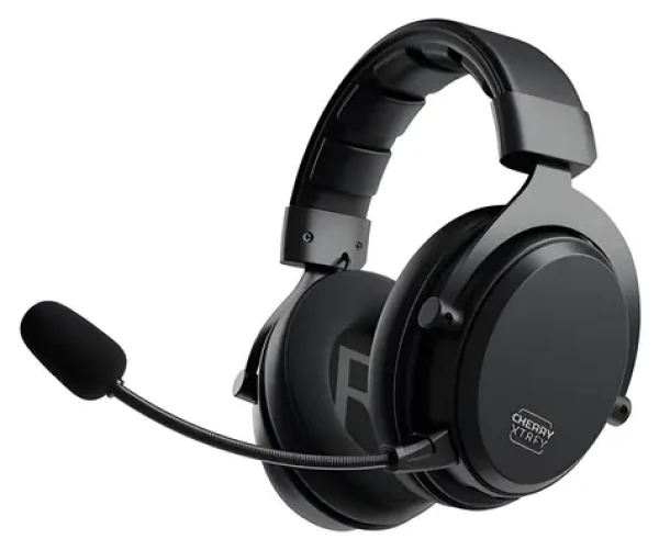 Cherry Xtrfy H3 Wireless čierna / Slúchadlá / mikrofón / Bluetooth + USB dongle / 100 h výdrž batérie (CX-H3W-BLACK)