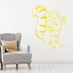 Veselá Stena Samolepka Veverička Scrat Farba: růžová, Veľkosť: 80 x 63 cm
