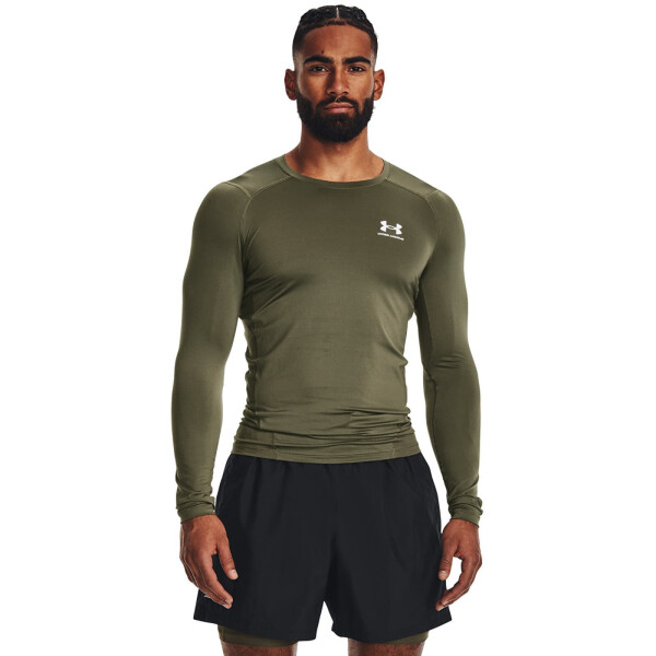 Tričko Under Armour HG Armour Comp LS Green XXXL