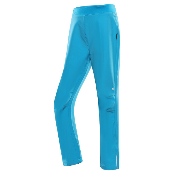 Dětské softshellové kalhoty ALPINE PRO SMOOTO neon atomic blue