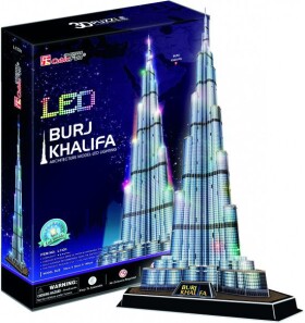 CubicFun 3D Puzzle Burdž Chalífa LED 136 ks