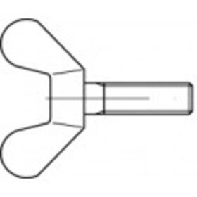TOOLCRAFT 1060627 krídlová skrutka M8 20 mm DIN 316 nerezová ocel A4 100 ks; 1060627