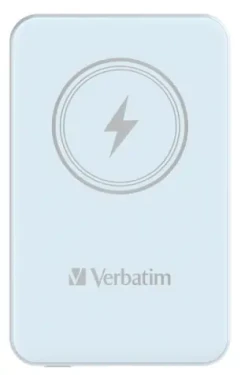 Verbatim Charge 'n' Go Magnetická bezdrôtová powerbanka 5000mAh modrá / USB-C / MagSafe / 15-20W (32242)