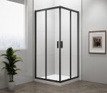 POLYSAN - EASY BLACK štvorcová sprchová zástena 800x800, číre sklo EL5215B