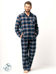 Kľúč MNS 431 B25 long/r M-2XL pánske pyžamo bez zipsu tmavě modrá XL