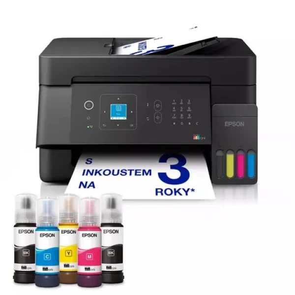 Epson EcoTank L5390 čierna / Atramentová multifunkcia / A4 / 33ppm / 5760x1440dpi / tlač sken. kop. fax / USB / LAN (C11CL59403)