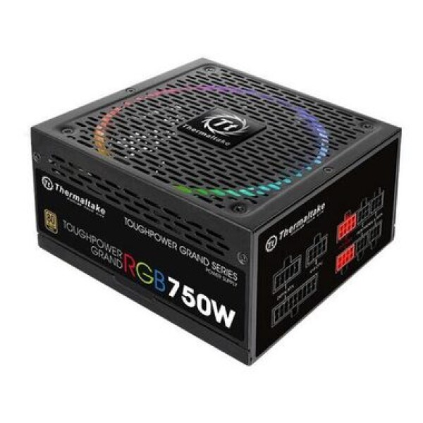 Thermaltake Toughpower Grand RGB 750W / aktívny PFC / ATX 12V 2.4 140mm ventilátor / 80PLUS Gold / čierna (PS-TPG-0750FPCGEU-R)