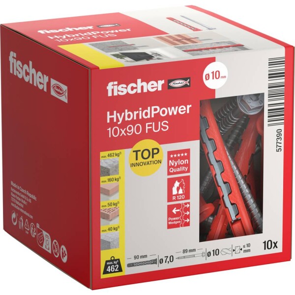 Fischer HybridPower sada hmoždiniek 90 mm 577390 10 ks; 577390