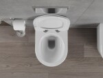 MEXEN/S - Rico Závesná WC misa Rimless vrátane sedátka s slow-slim, Duroplast, biela 30720100
