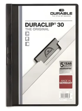 Durable Duraclip Original 30 čierna / Dosky s klipom / A4 / do 30 listov / PVC (220001)