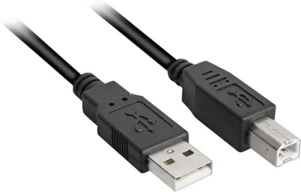 Sharkoon čierna / Kábel / USB 2.0 AB / 5 m (4044951015283)
