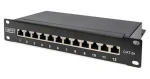 Digitus DN-91612S- EA / Patch panel / 10 "/ 12x RJ-45 / Cat.6a tienený / 1U / čierna (DN-91612S-EA)