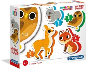 Clementoni Moje prvé PUZZLE Lesné zvieratká 4v1