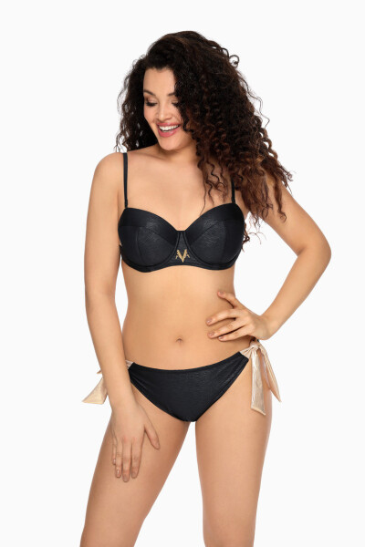 Dámské plavkové kalhotky brazilky SF model 17291414 BLACK - AVA SWIMWEAR Barva: černá, Velikost: XXL