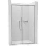 CERANO - Sprchové posuvné dvere Varone LINE Ľ/P - 6 mm - chróm, transparentné sklo - 130x195 CER-478075