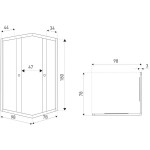 KERRA - Sprchovací kút Olga SQ 100x80 (bez vaničky) 5907548118882