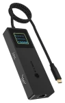 Icy Box IB-DK4038-LCD antracit / Dokovacia stanica / LCD displej / HDMI 4K60Hz / USB-C PD 100W (61216)