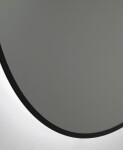 SAPHO - SHARON LED podsvietené zrkadlo Ø 80 cm, čierna mat 31255CI