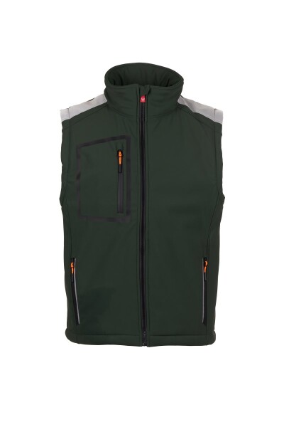 Pánska softshellová vesta Payper STREAM VEST PAD Farba: Zelená Lesná/ Čierna, Veľkosť: XL (S00772048907057XL)